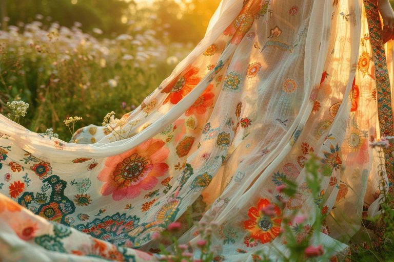 Robe longue voile de coton indien